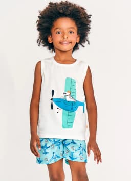 Miniatura CONJ. AVIAO OFF WHITE E VERDE  1