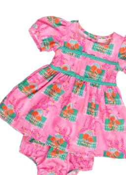 Miniatura VESTIDO E CALCINHA FLORES NA JANELA ROSA 2