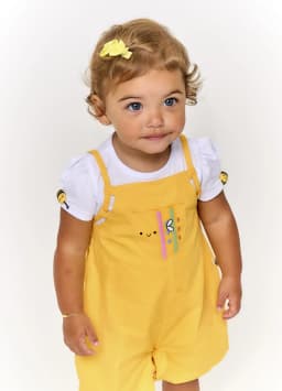 Miniatura MACAQUINHO ABELHINHAS AMARELO 3-6 M 3