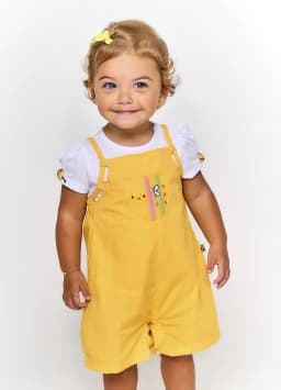 Miniatura MACAQUINHO ABELHINHAS AMARELO 3-6 M 1