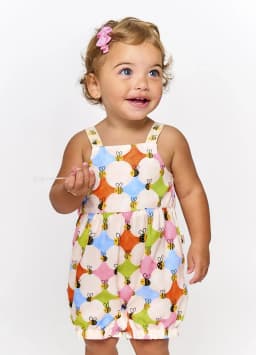 Miniatura PIMPAO ABELHINHAS ROSA E OFF WHITE  1