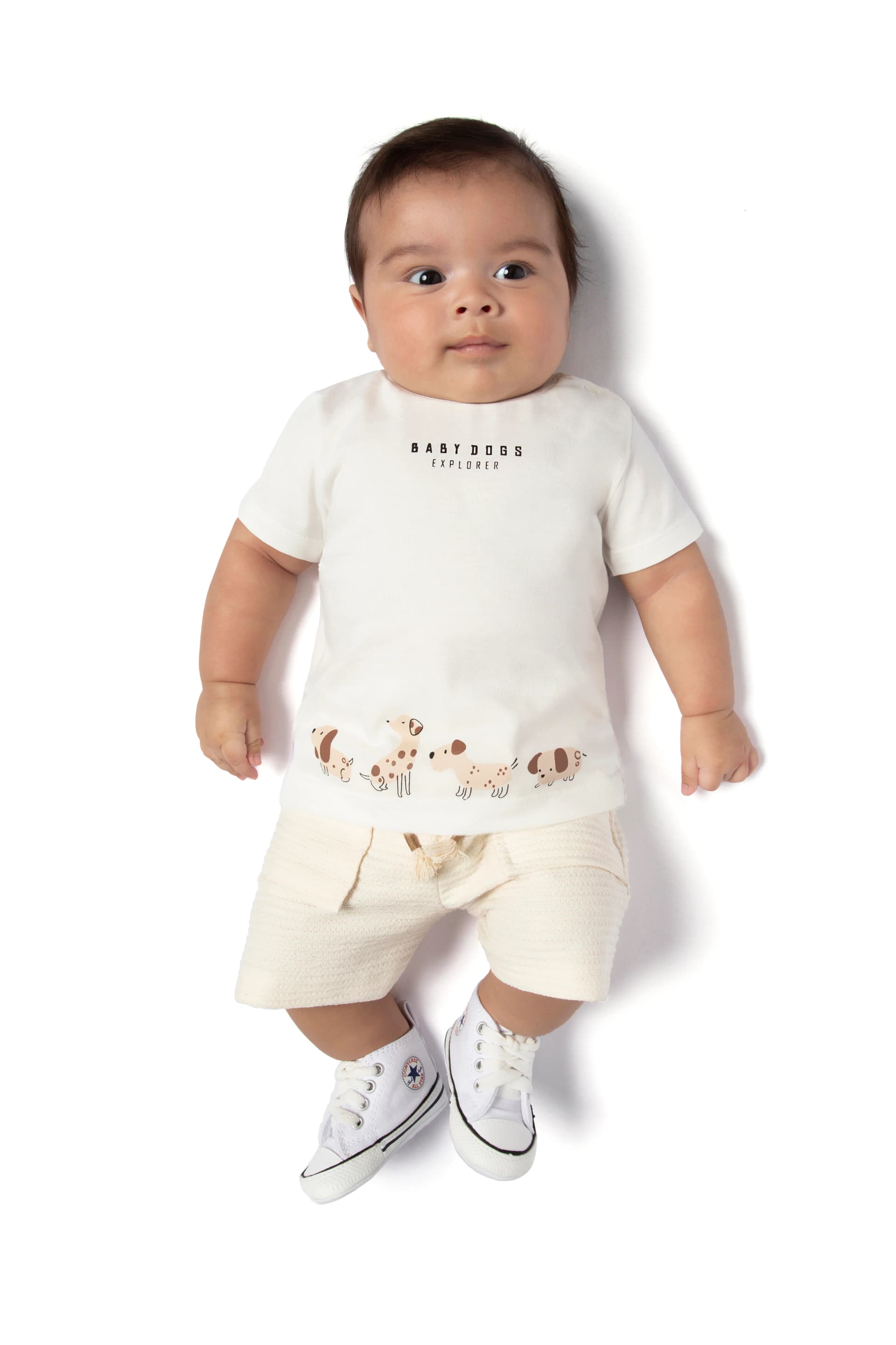 CONJ. CAMISETA MEIA MALHA E BERMUDA MOLETINHO CLASSIC WAVE