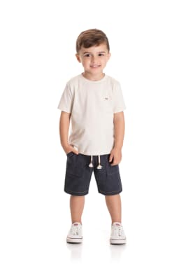 Miniatura CONJ. CAMISETA MEIA MALHA E BERMUDA SARJA JERRY 1