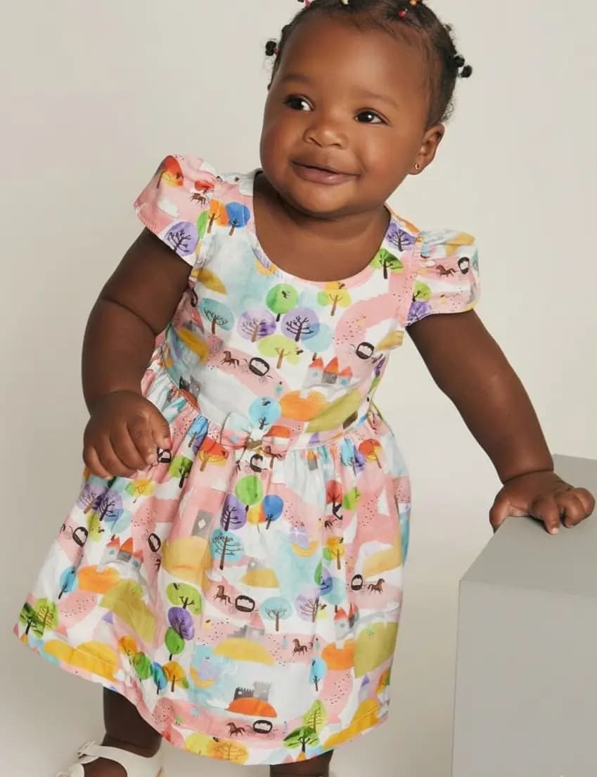 CONJ VESTIDO COM CALCINHA - PASSEIO BOM EM TECIDO 100% ALGODAO