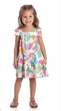 Miniatura VESTIDO TMX MA 1 A 20 FLORAL BRANCO/AZUL 2443 1