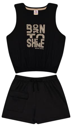 Miniatura CJ.JUV REGATA M/M C/ REF. E ELÁSTICO CINTURA E SHORTS MOLETINHO C/ BOLSO CARGO E CORDÃO  2