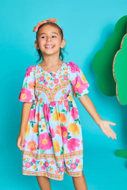 Miniatura VESTIDO FLORESCER AZUL 2 1