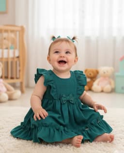 Miniatura VESTIDO ACONCHEGO BRILHO / VERDE 1