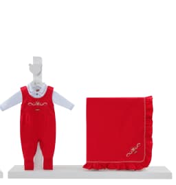 Miniatura KIT MATERNIDADE COM MANTA E MACACAO ACONCHEGO VERAO / VERMELHO 2