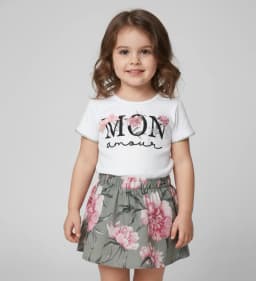 Miniatura CONJ BLUSA+SHORT MILON  ESTAMPADO FLORAL E BRANCO 1