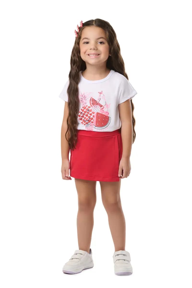 CJ PP BLUSA M/M C/ REF. E SHORTS SAIA MOLETINHO C/ ETIQ. CLIPS / SORTIDA / 0